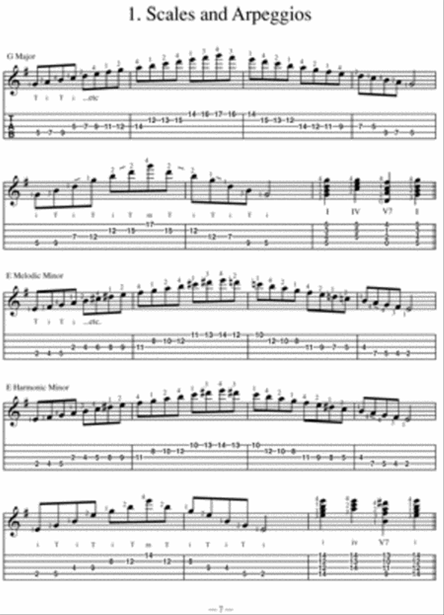Scales and Arpeggios for Classical Banjo 5-String Banjo scores gallery preview page 3