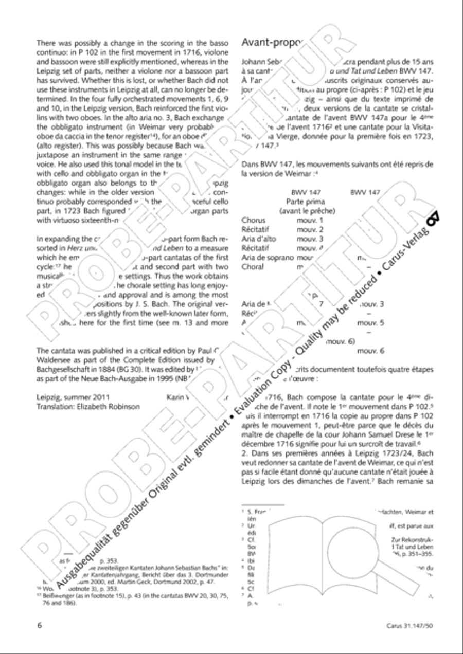Heart and mouth and thought and action (Herz und Mund und Tat und Leben) (Herz und Mund und Tat und Leben) 4-Part scores gallery preview page 7