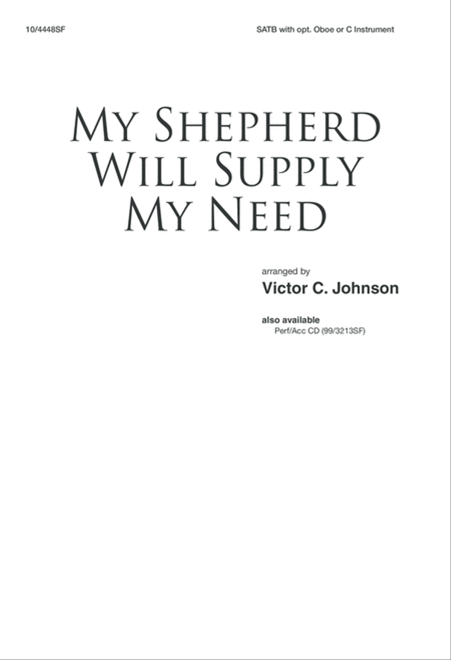 My Shepherd Will Supply My Need 4-Part scores gallery preview page 1
