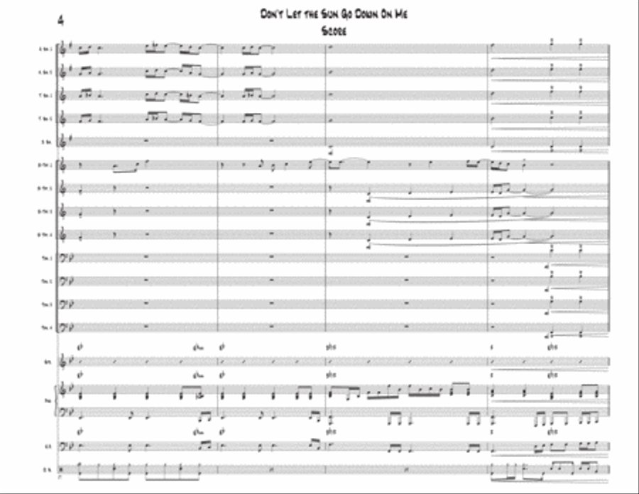 Don't Let The Sun Go Down On Me Jazz Ensemble scores gallery preview page 4