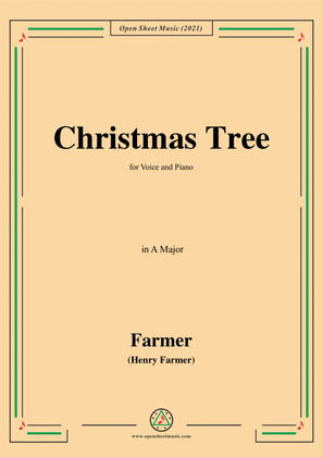 Book cover for Henry Farmer-Christmas Tree,in A Major,for Voice and Piano