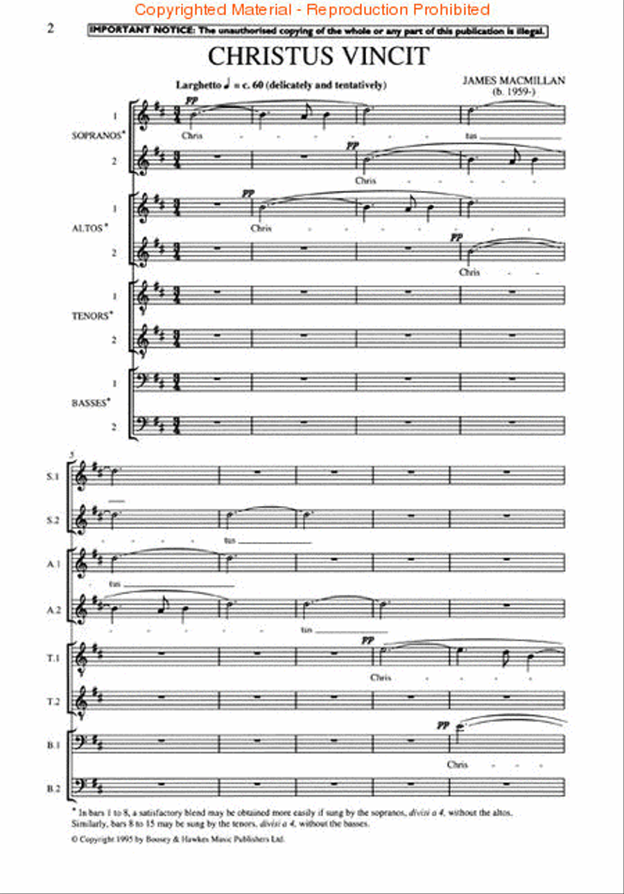 Christus Vincit Christus Vincit Divisi scores gallery preview page 2