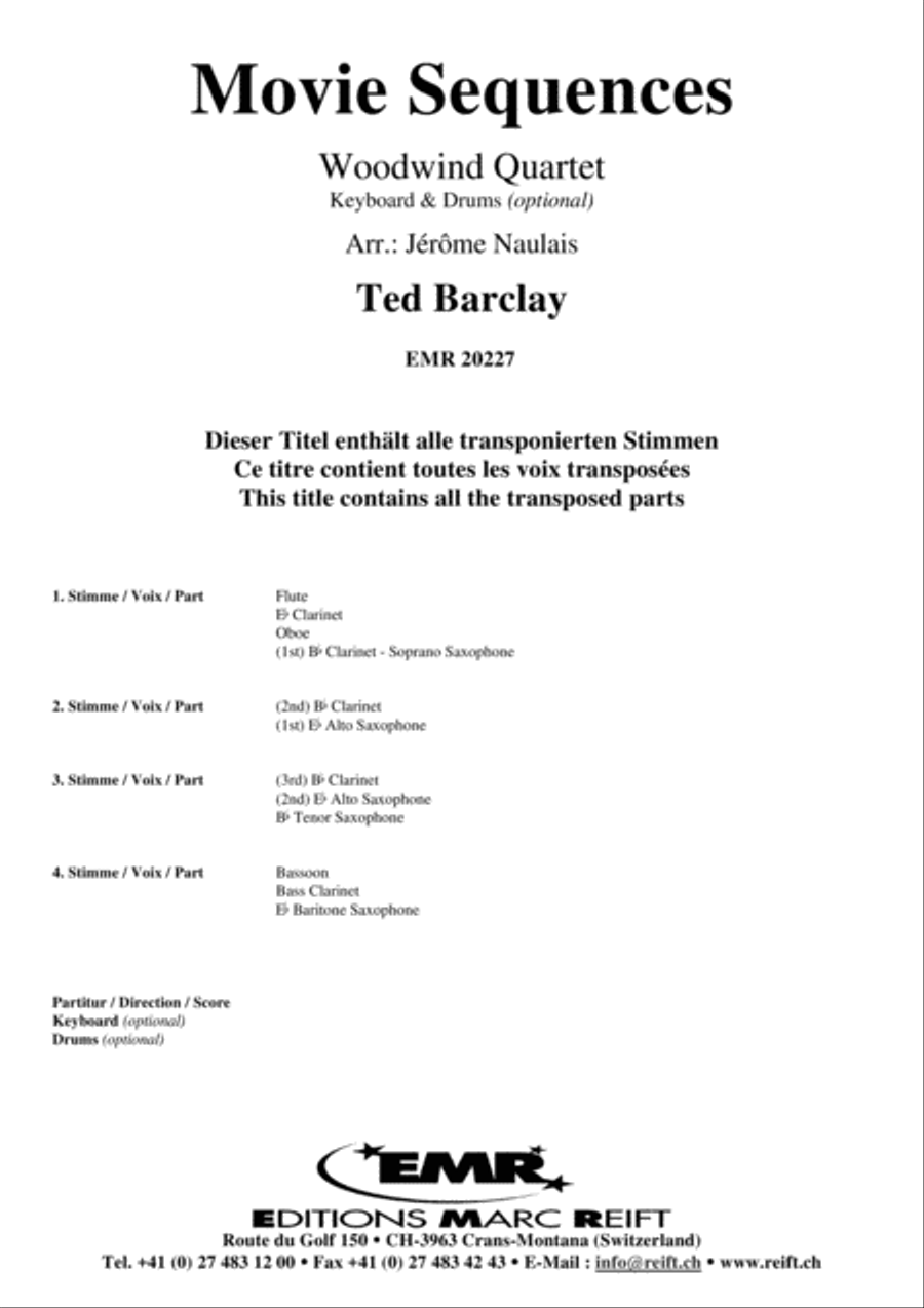 Movie Sequences Woodwind Quartet scores gallery preview page 2