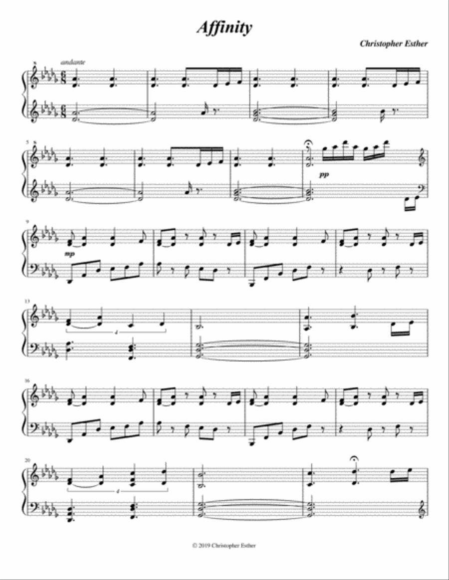 Affinity Piano Solo scores gallery preview page 1