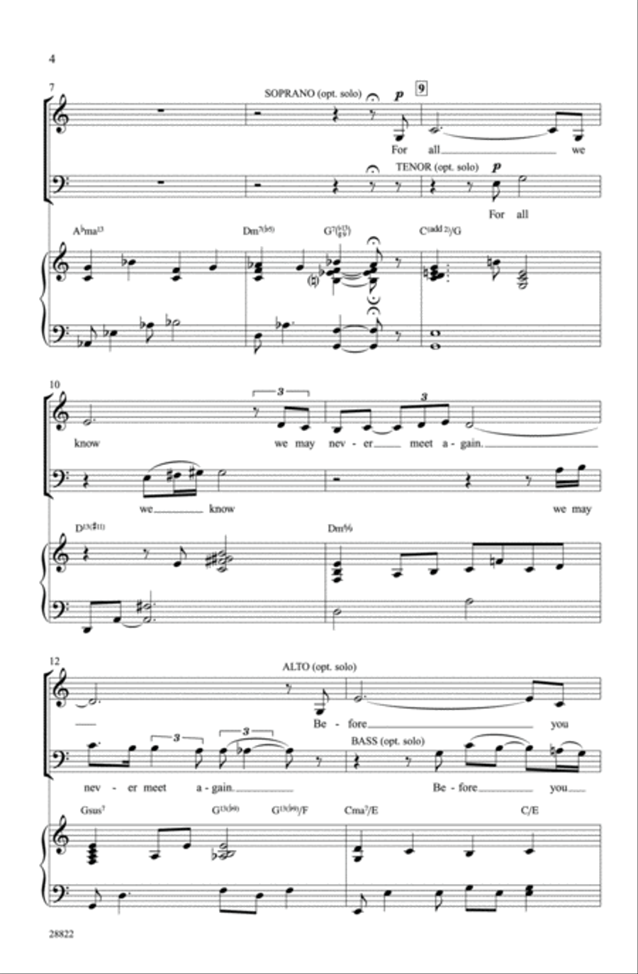 For All We Know 4-Part scores gallery preview page 3
