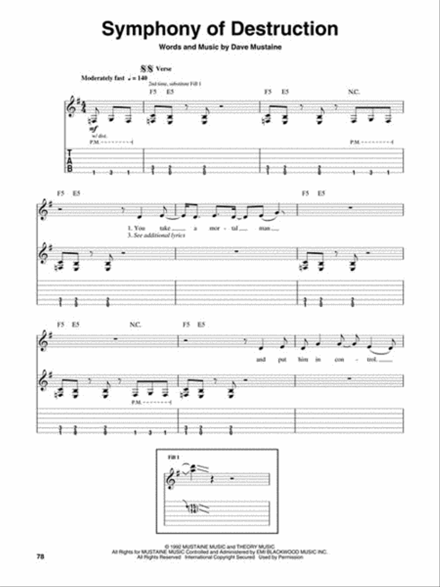 Megadeth Electric Guitar scores gallery preview page 8