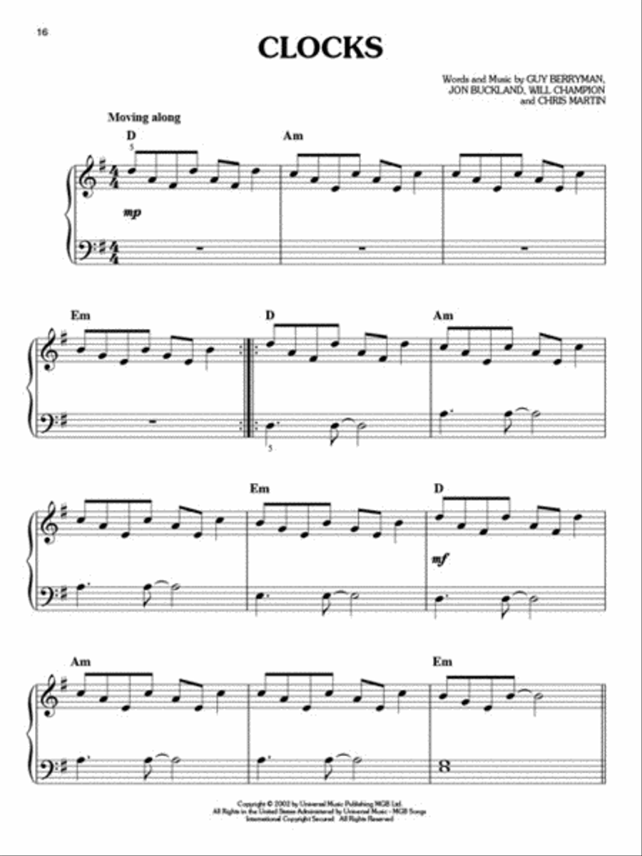 The Best of Coldplay for Easy Piano – Second Edition Easy Piano scores gallery preview page 5