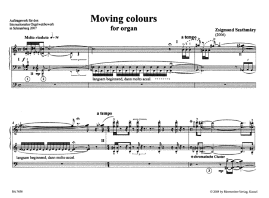 Moving colours (2006) Organ scores gallery preview page 2