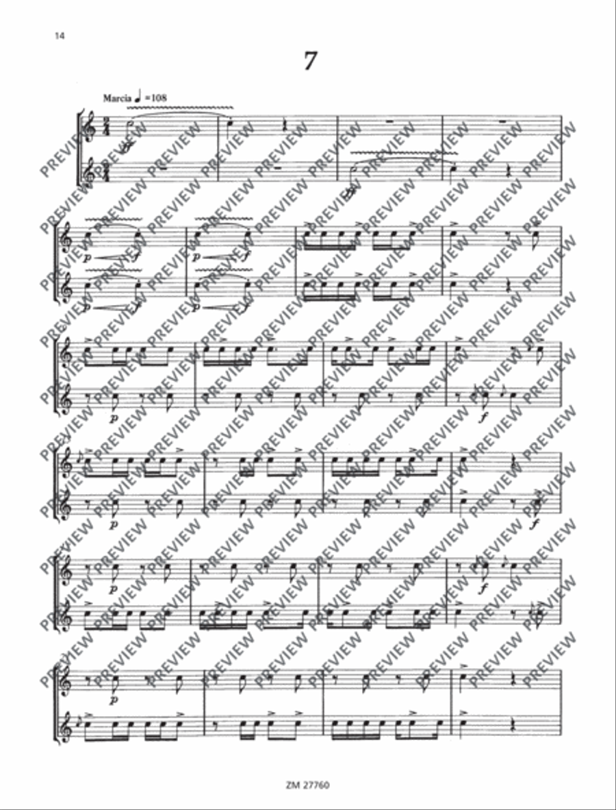 Fifteen Études Snare Drum scores gallery preview page 15