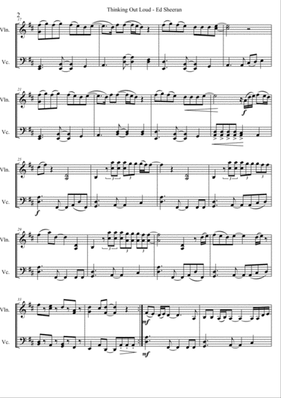 Thinking Out Loud Set of Parts scores gallery preview page 2
