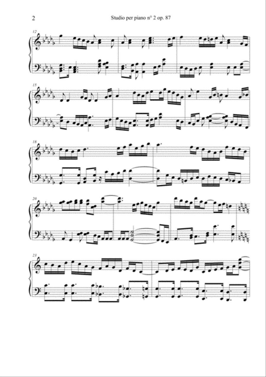 Studio per piano n° 2 op. 87 Piano Method scores gallery preview page 2