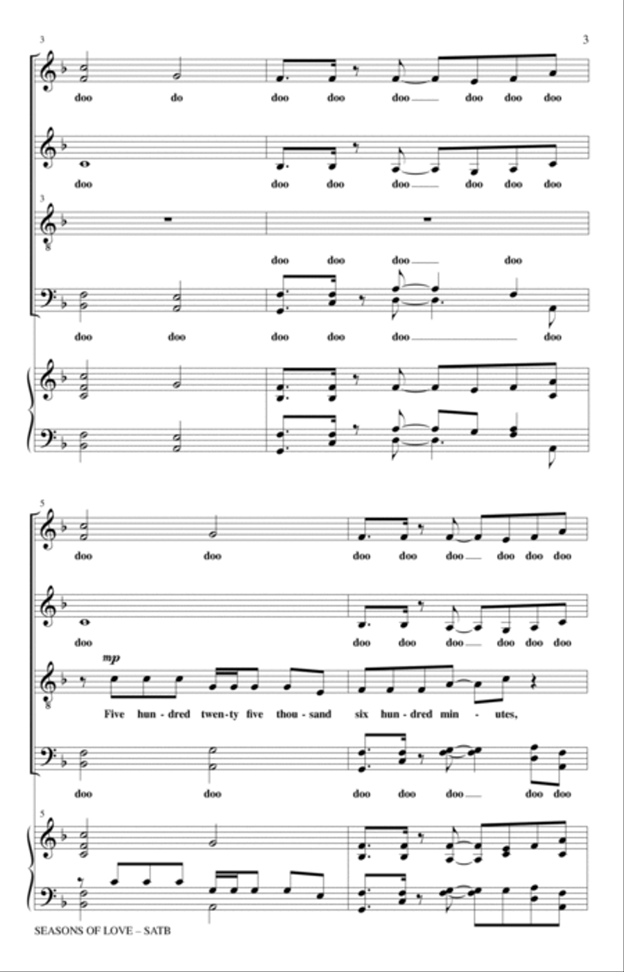 Seasons Of Love (from Rent) (arr. Philip Lawson) 4-Part scores gallery preview page 2