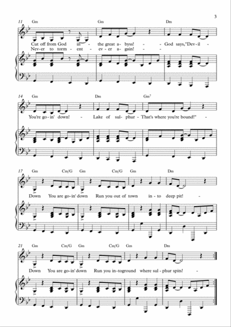 You Are Goin' Down You Are Goin' Down Voice scores gallery preview page 3
