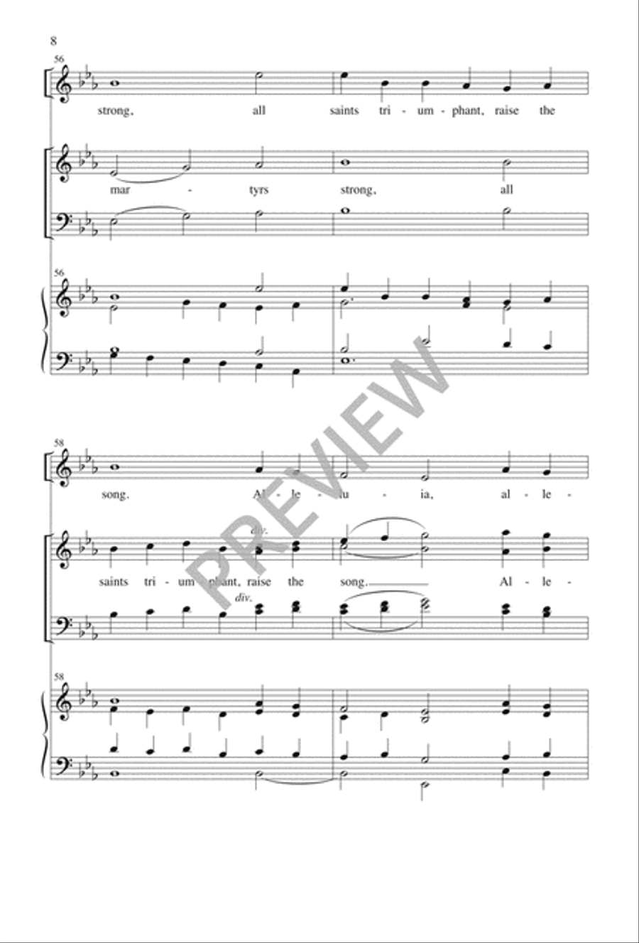 Ye Watchers and Ye Holy Ones 4-Part scores gallery preview page 9