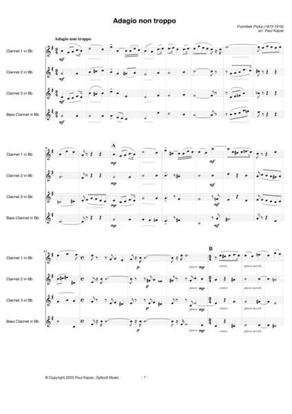 Adagio non troppo (Clarinet Quartet)