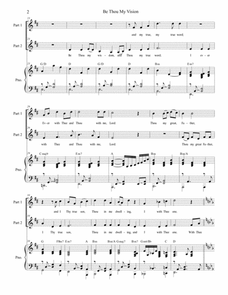 Be Thou My Vision (2-part choir) image number null