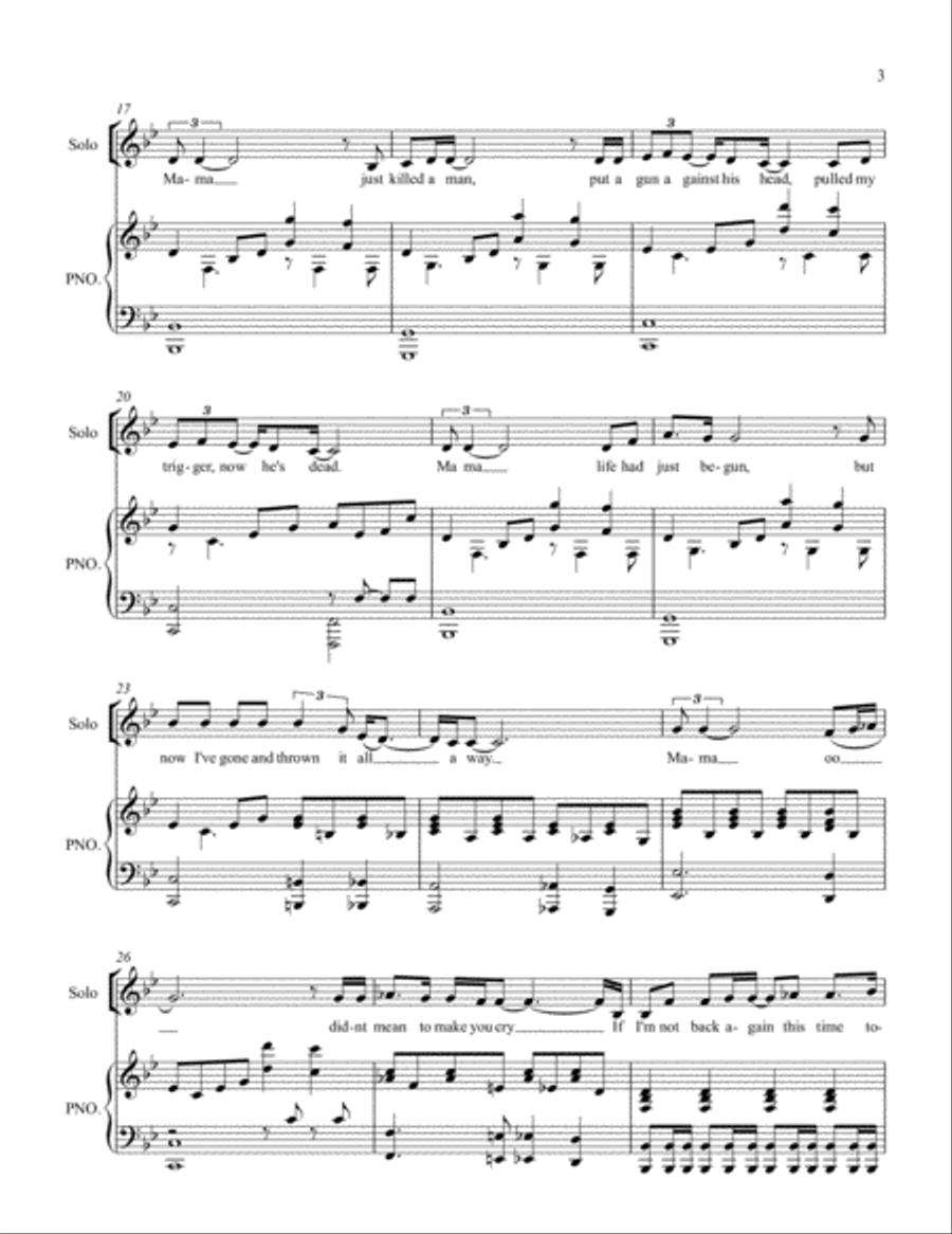 Bohemian Rhapsody 4-Part scores gallery preview page 3