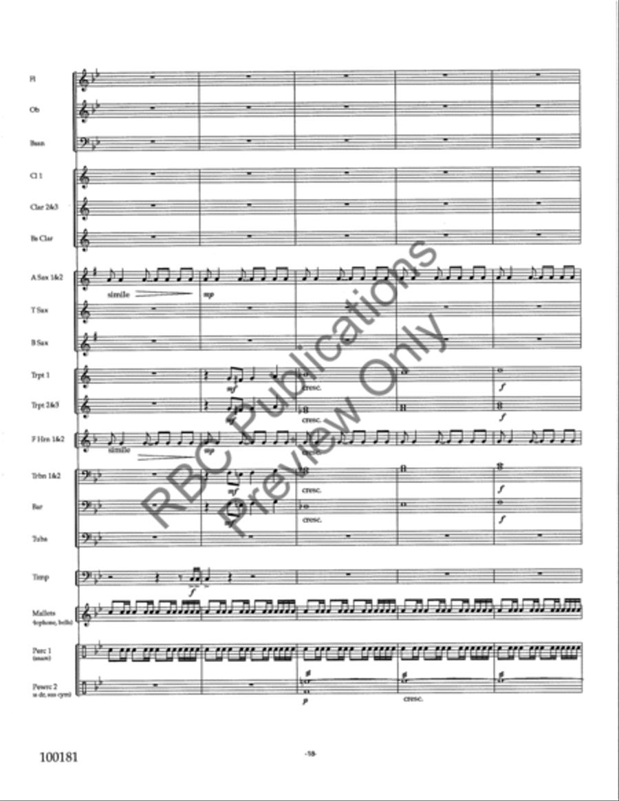 Symphonic Essay (Score) Concert Band scores gallery preview page 20