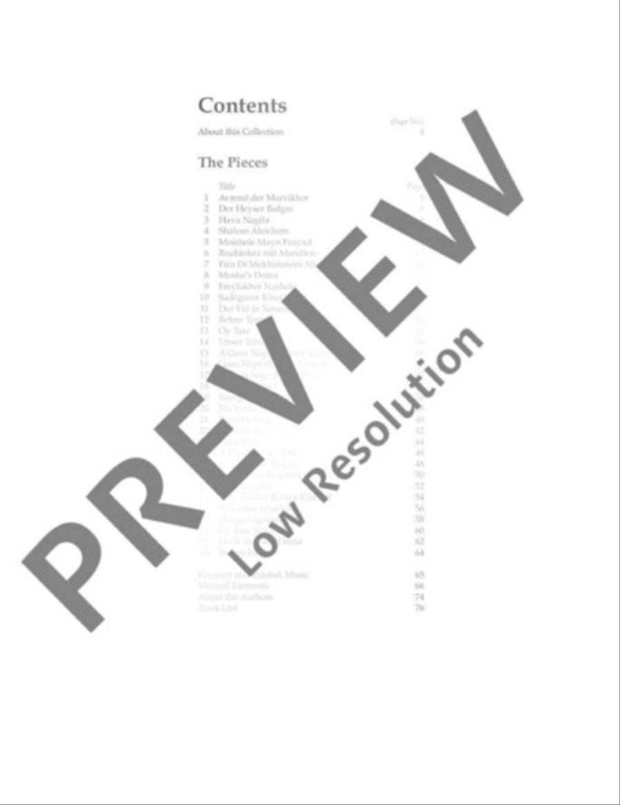 Klezmer Fiddle Tunes Violin Solo scores gallery preview page 4