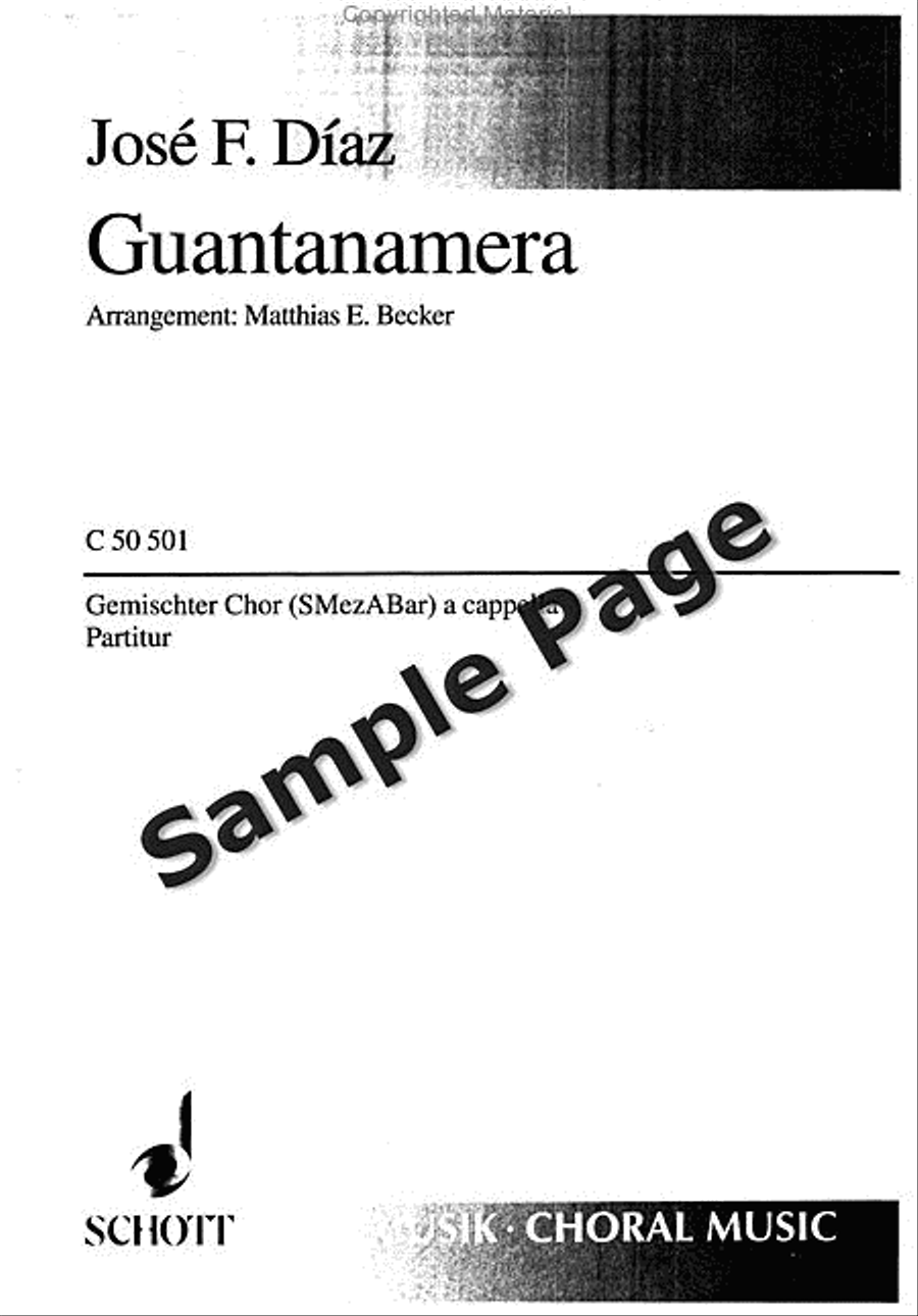 Fernandez Diaz Guantanamera (becker) Mixed Choir scores gallery preview page 2