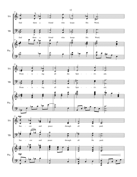 The Cure - SATB Choir with piano accompaniment image number null