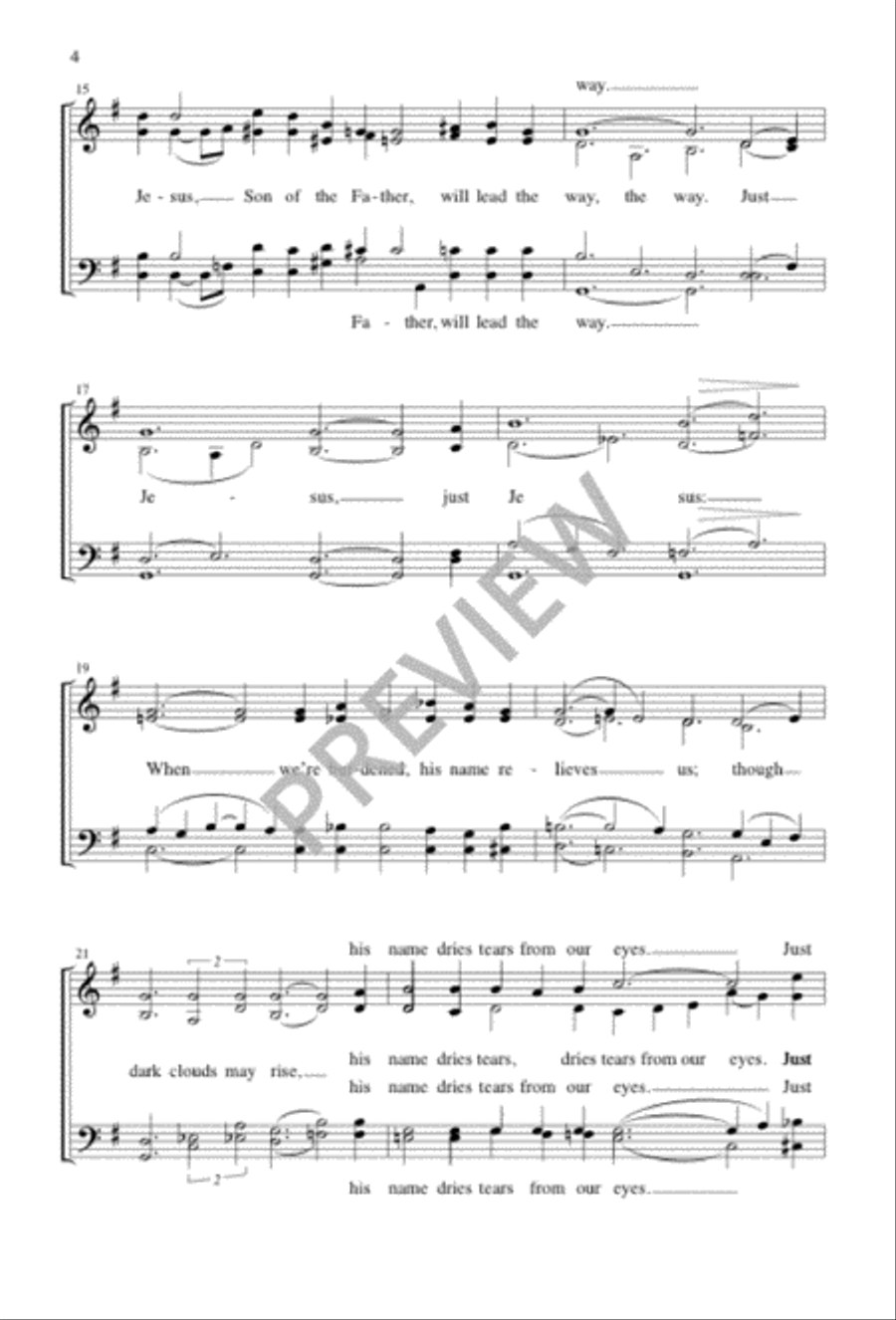 Just Jesus Just Jesus 4-Part scores gallery preview page 4