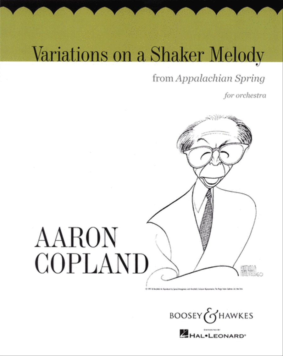 Variations on a Shaker Melody (from Appalachian Spring) by Aaron Copland Orchestra - Sheet Music