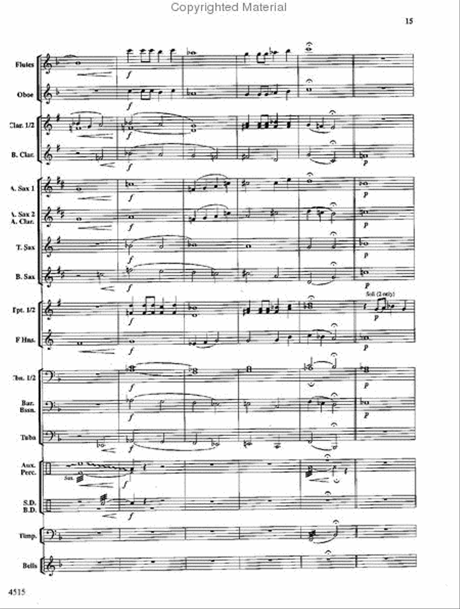 Lincoln Celebration Concert Band scores gallery preview page 16
