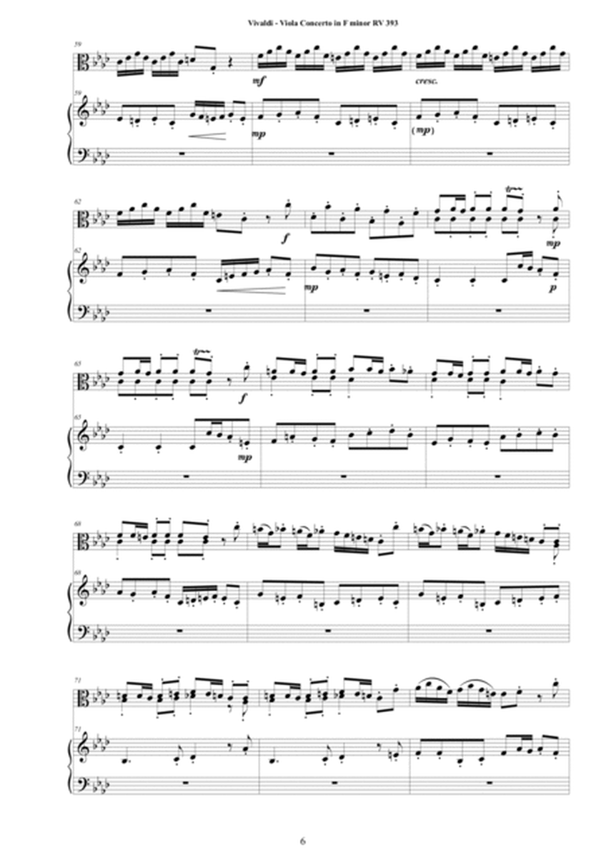 Vivaldi - Viola Concerto in F minor RV393 for Viola and Piano image number null