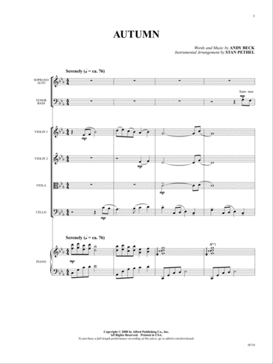 Autumn: Score Score scores gallery preview page 1