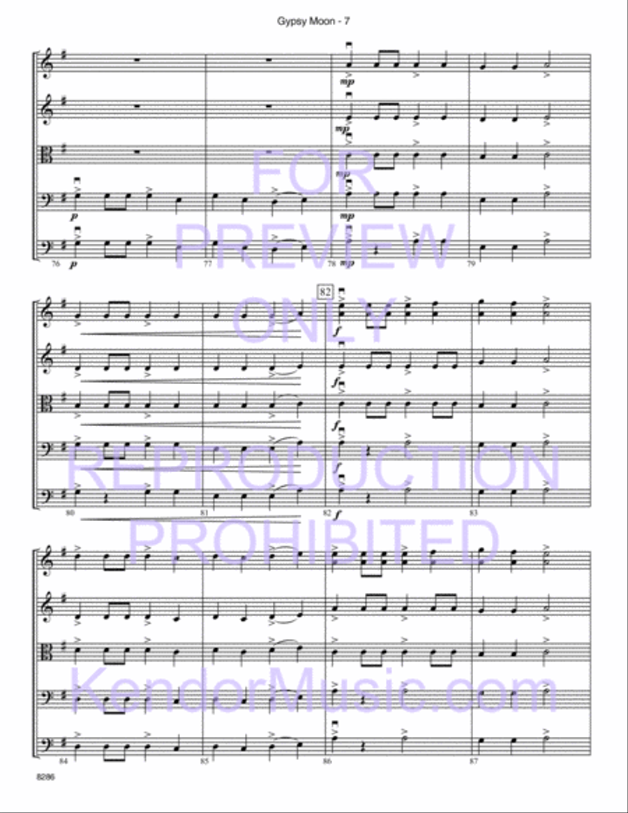 Gypsy Moon String Orchestra scores gallery preview page 8