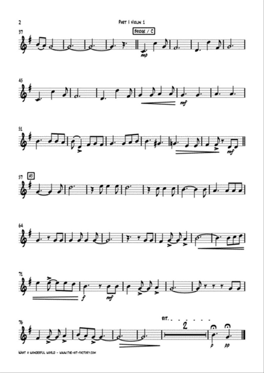 What A Wonderful World What A Wonderful World String Trio scores gallery preview page 6