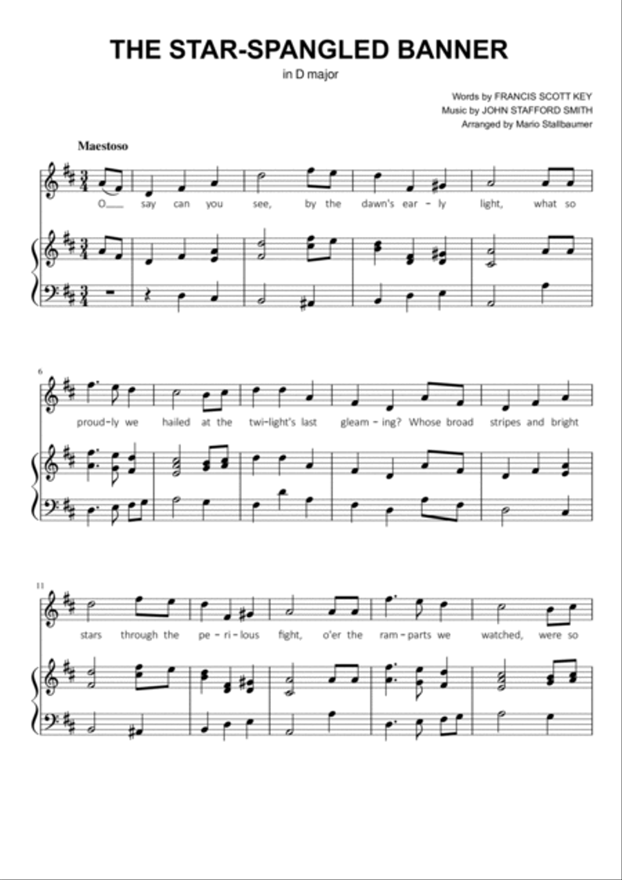 The Star-Spangled Banner (in all keys!) Voice scores gallery preview page 6