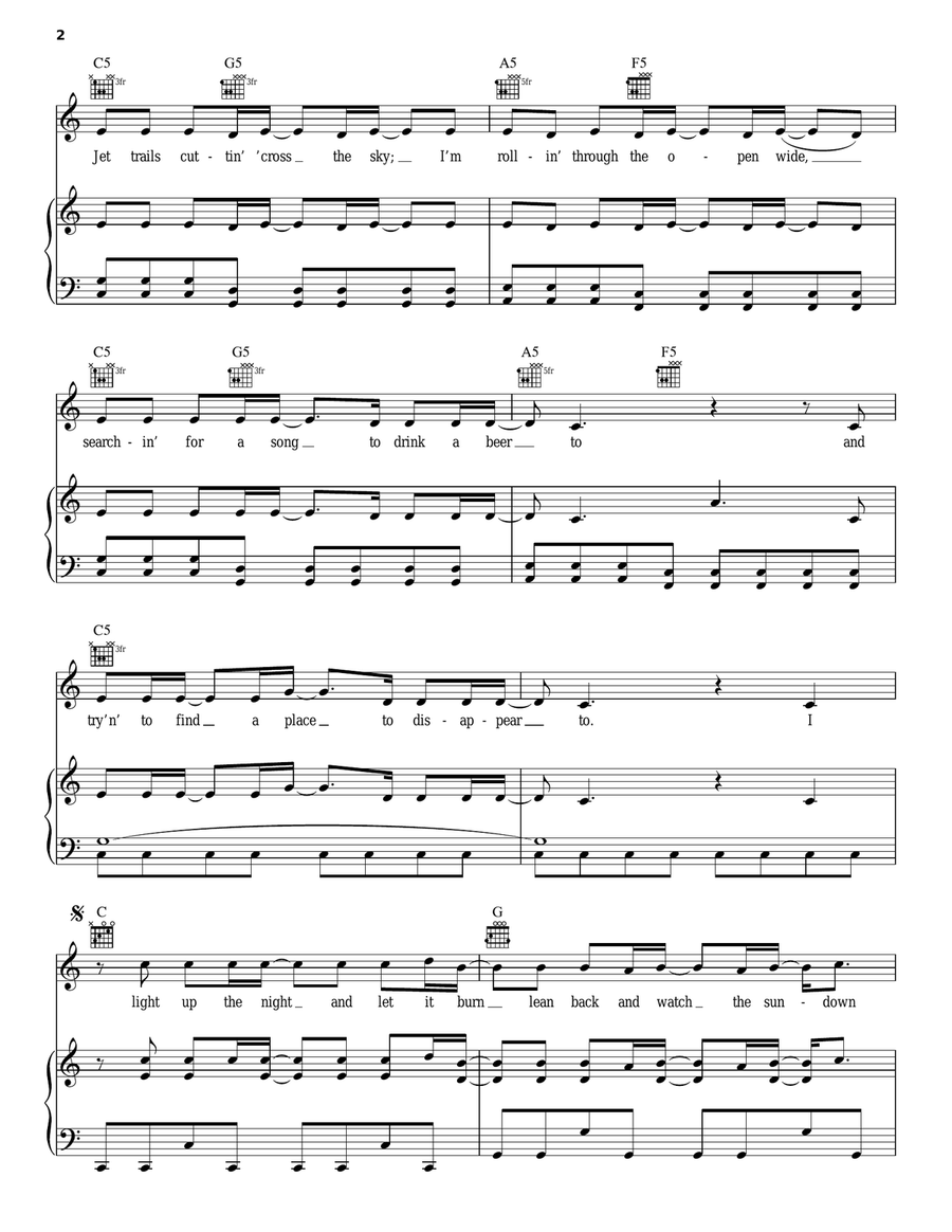 Confession Piano, Vocal, Guitar scores gallery preview page 2