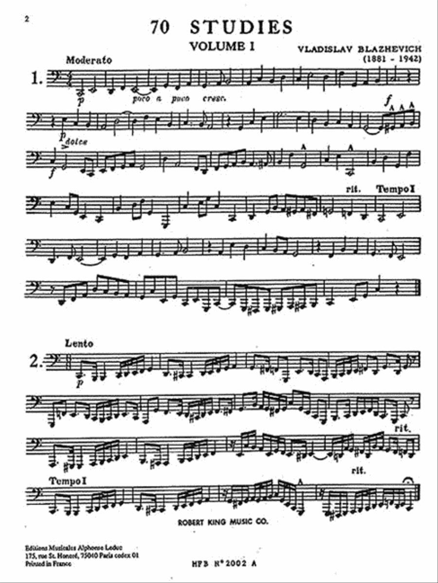 70 Studies for Bb Tuba – Volume I Tuba scores gallery preview page 2
