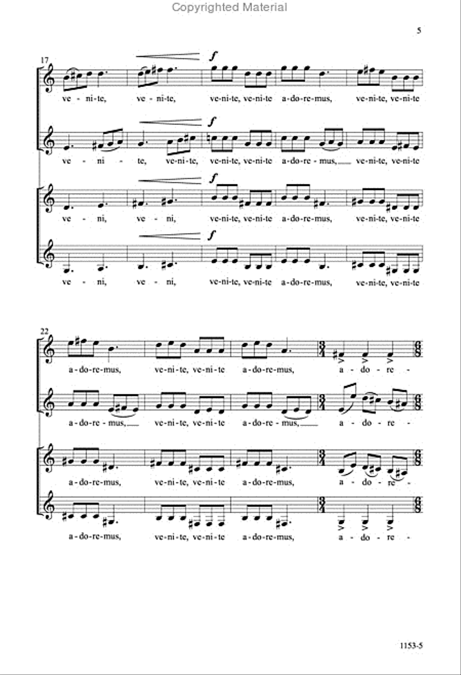 Venite adoremus - SSAA Octavo image number null