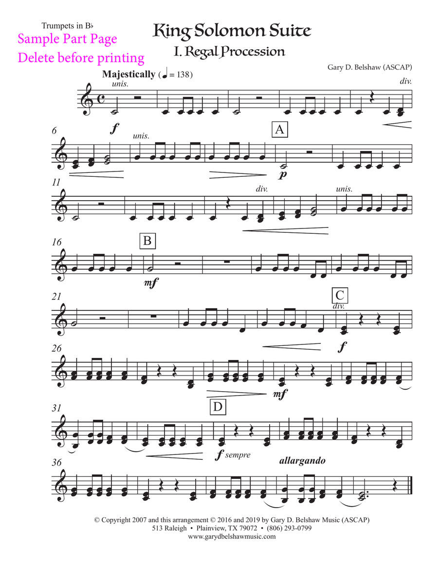 King Solomon Suite Concert Band scores gallery preview page 5