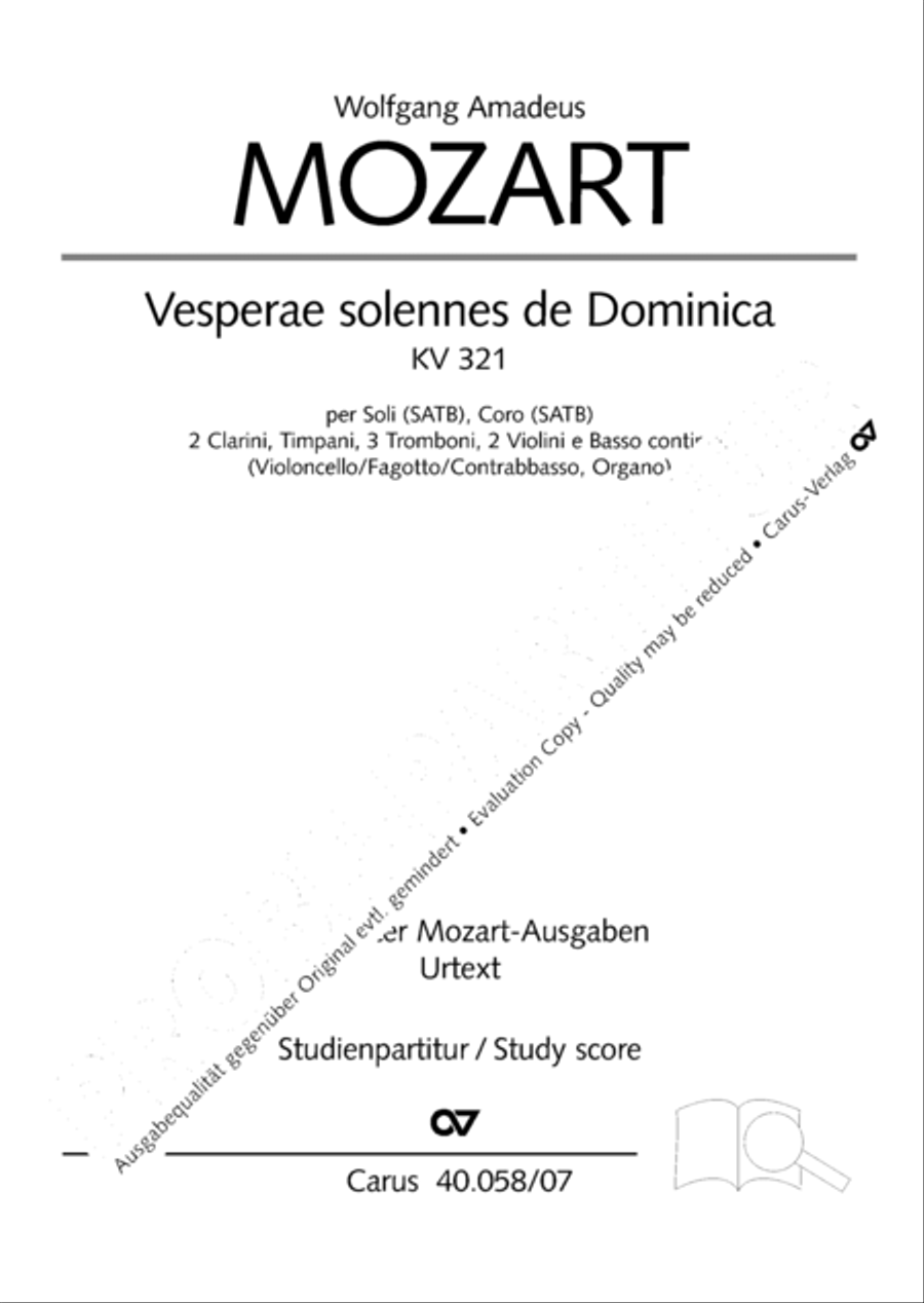 Vesperae solennes de Dominica 4-Part scores gallery preview page 2