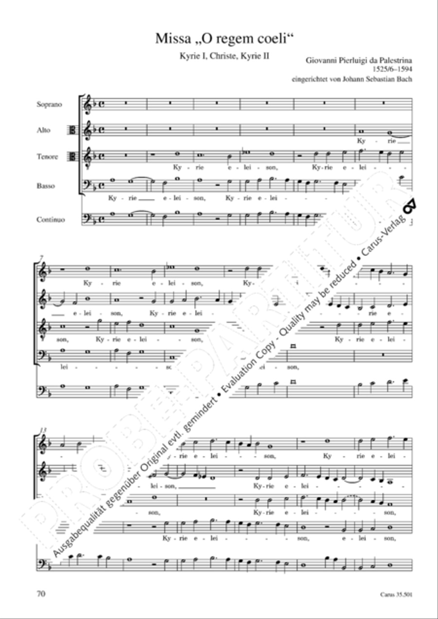 Palestrina: Masses and individual movements Score scores gallery preview page 85