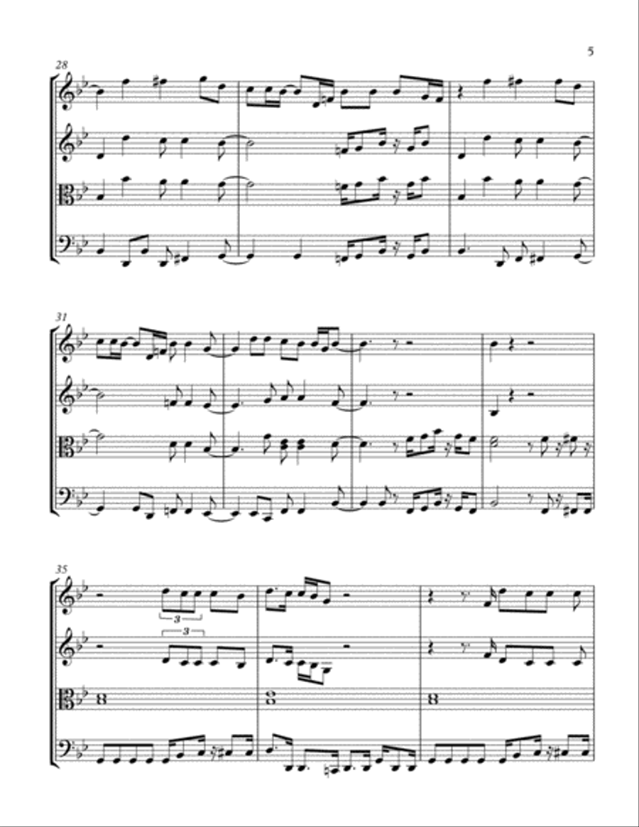 You Are The Best Thing String Quartet scores gallery preview page 5