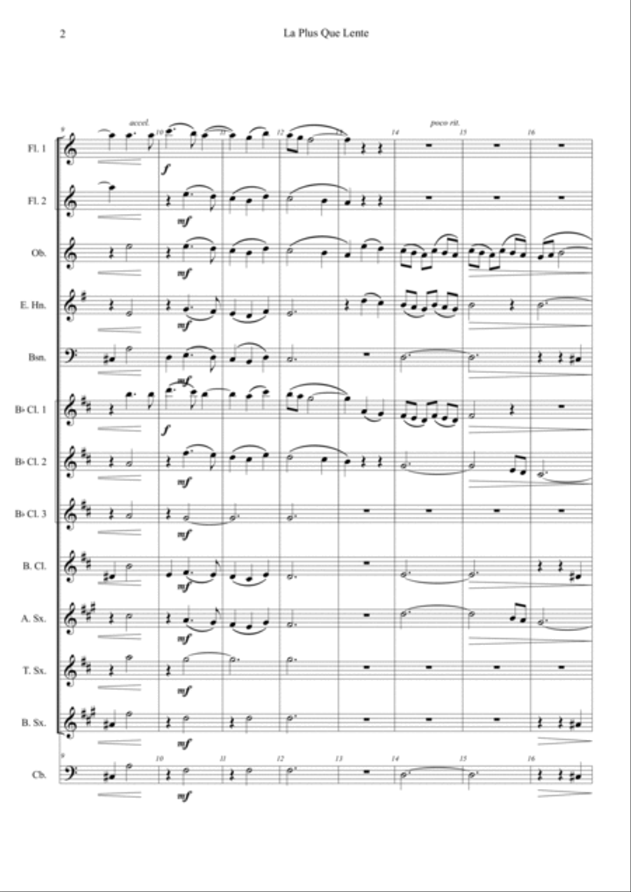 La Plus que Lente Woodwind Ensemble scores gallery preview page 2