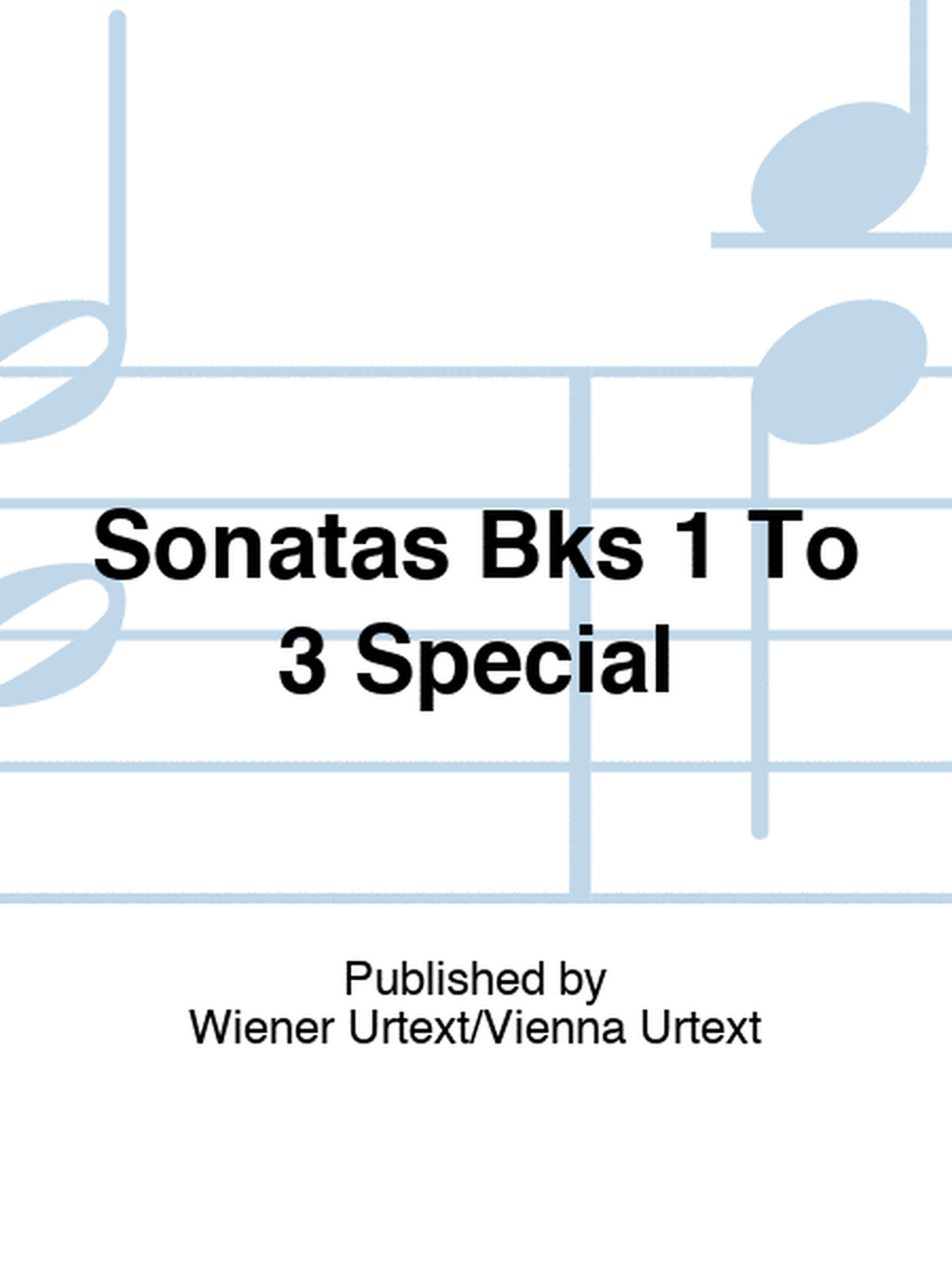 Sonatas Bks 1 To 3 Special