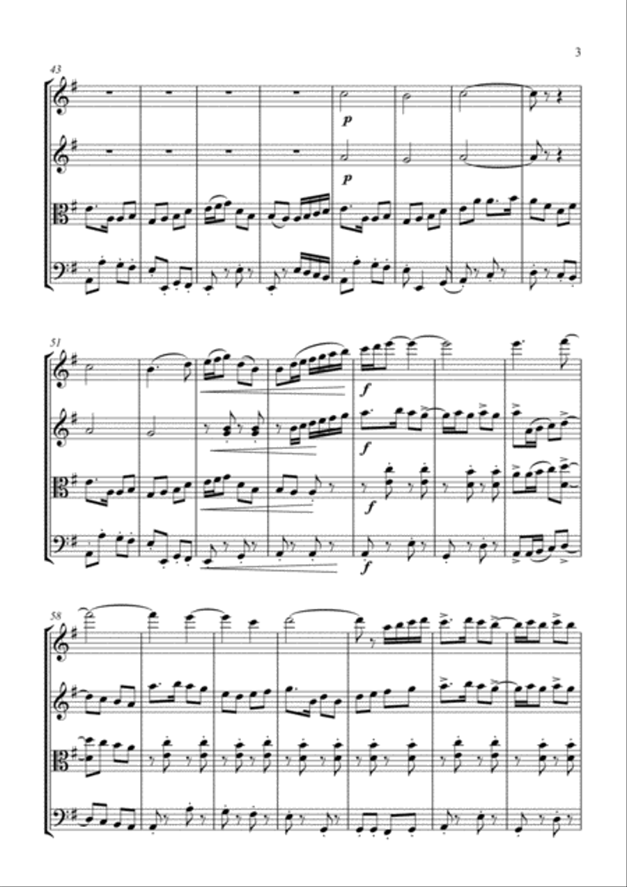 Halfpenny Polka for String Quartet String Quartet scores gallery preview page 3