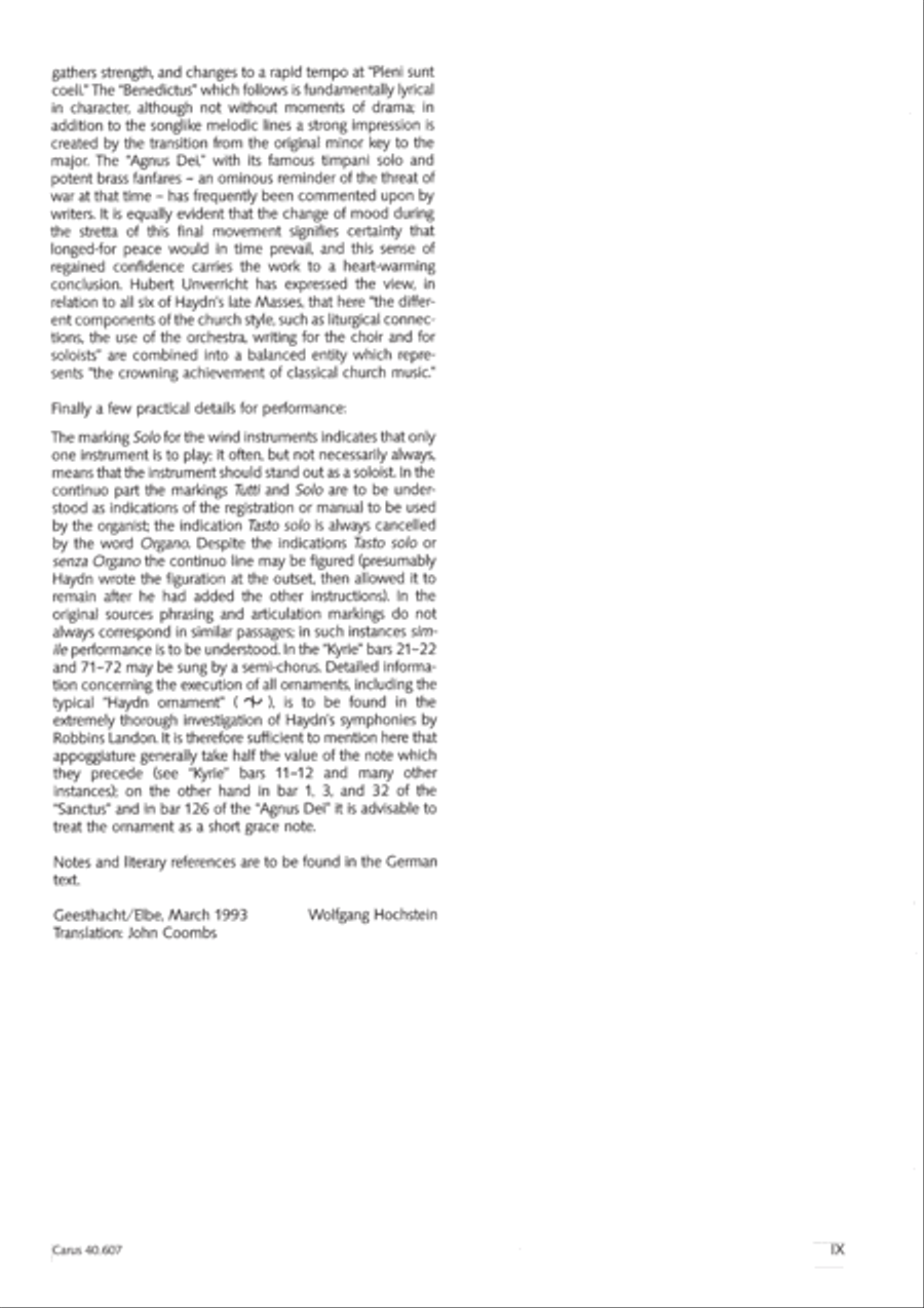 Mass in time of war (Missa in tempore belli) 4-Part scores gallery preview page 9