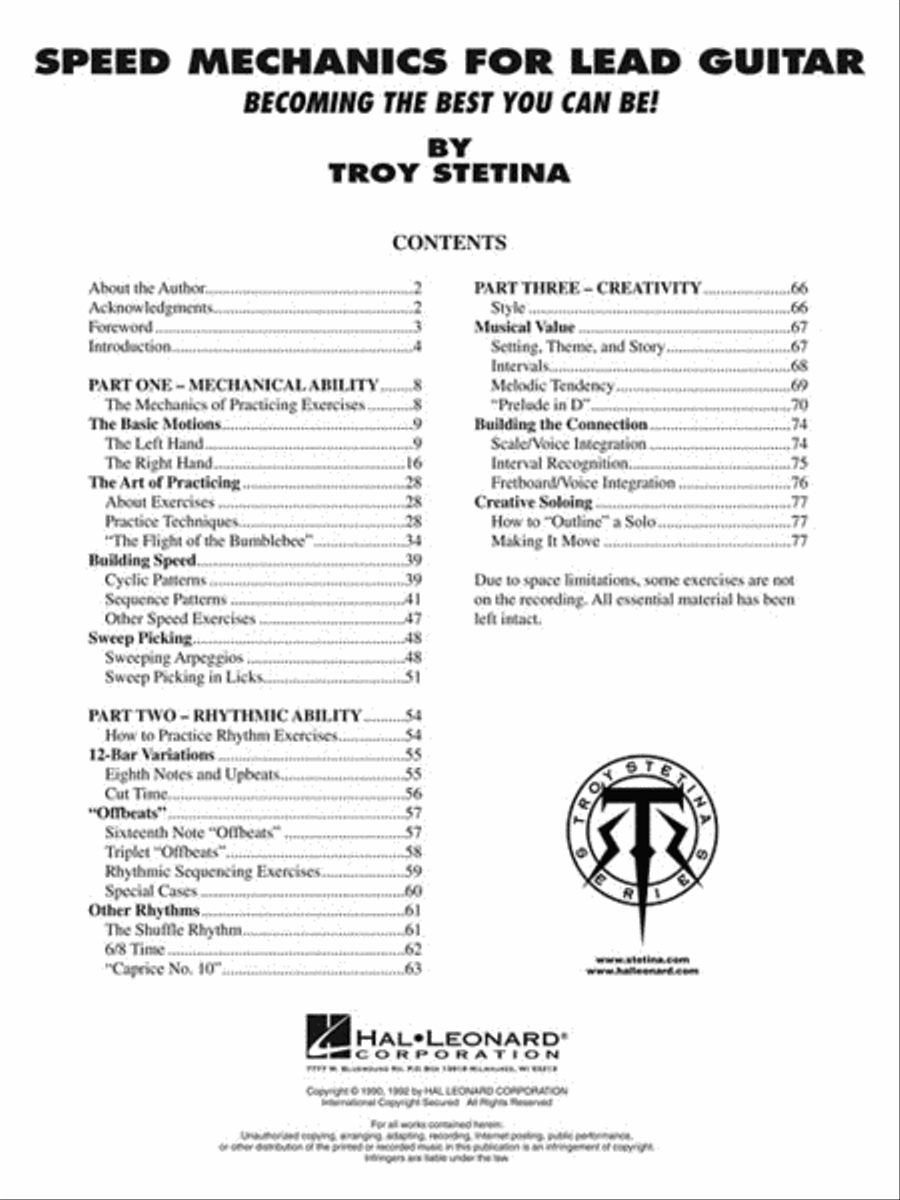 Speed Mechanics for Lead Guitar Electric Guitar scores gallery preview page 3