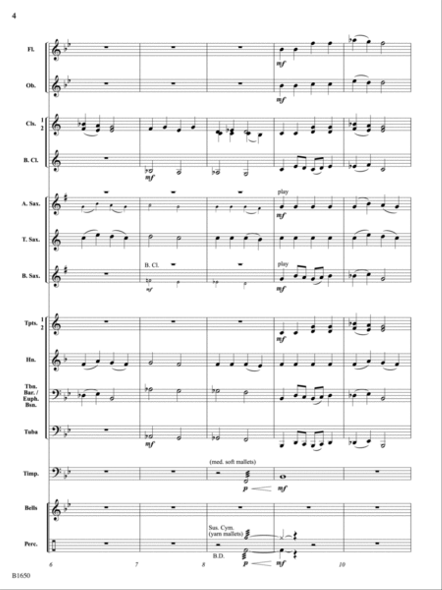 Starry Night: Score Concert Band scores gallery preview page 4