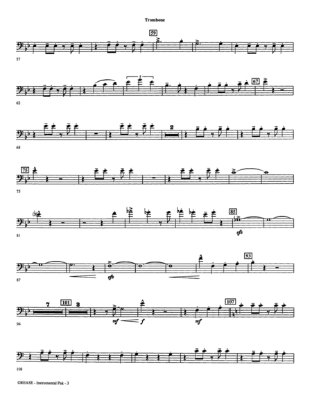 Grease A New Broadway Medley (arr. Mark Brymer) - Trombone
