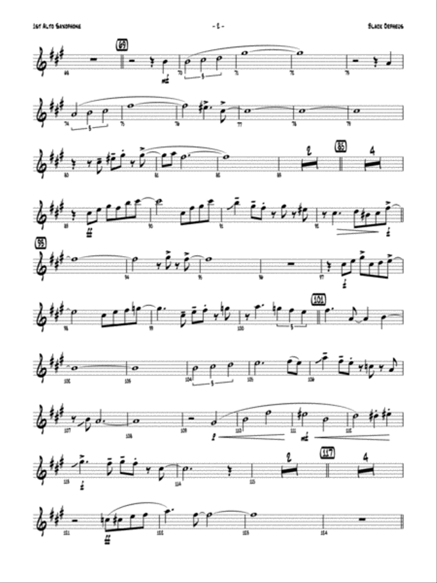 Black Orpheus: E-flat Alto Saxophone Jazz Ensemble scores gallery preview page 2