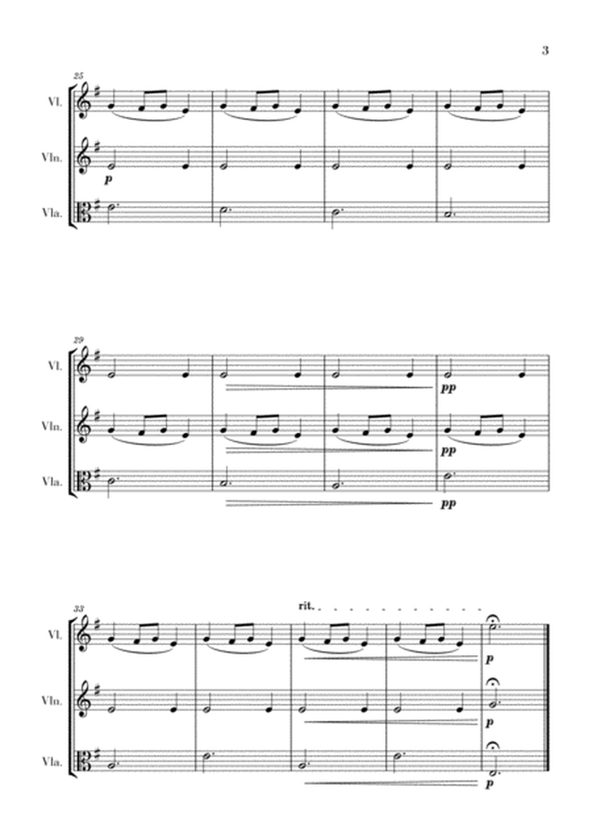 Carol of the Bells for 2 Violins and Viola (String Trio) image number null
