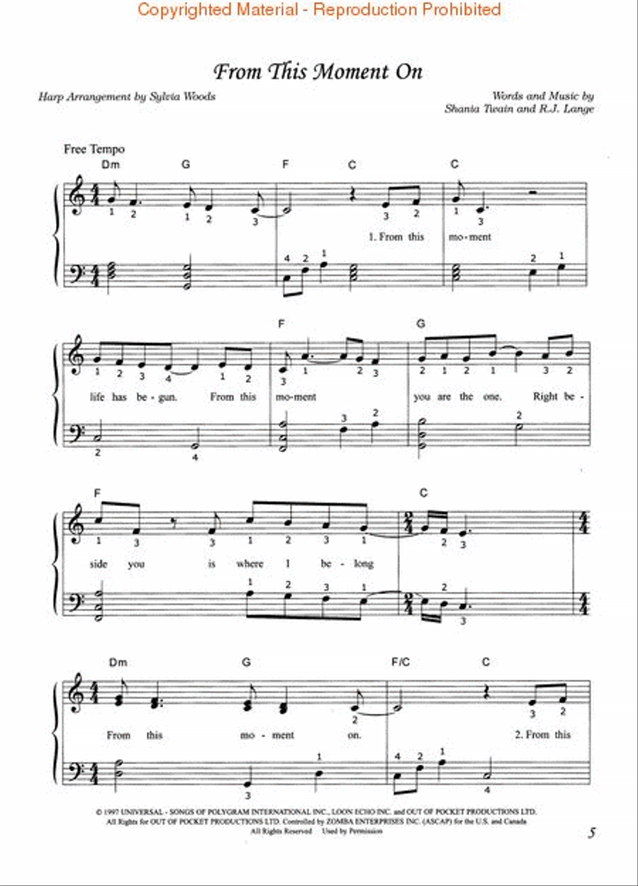 22 Romantic Songs for the Harp Celtic Harp scores gallery preview page 2
